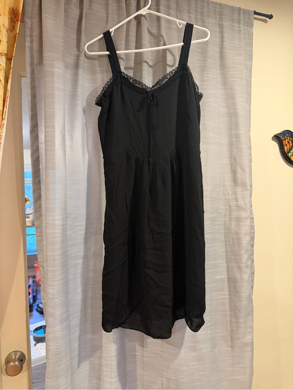 Jenni Kayne Black Silk and Lace-Trim Midi Slip Dress